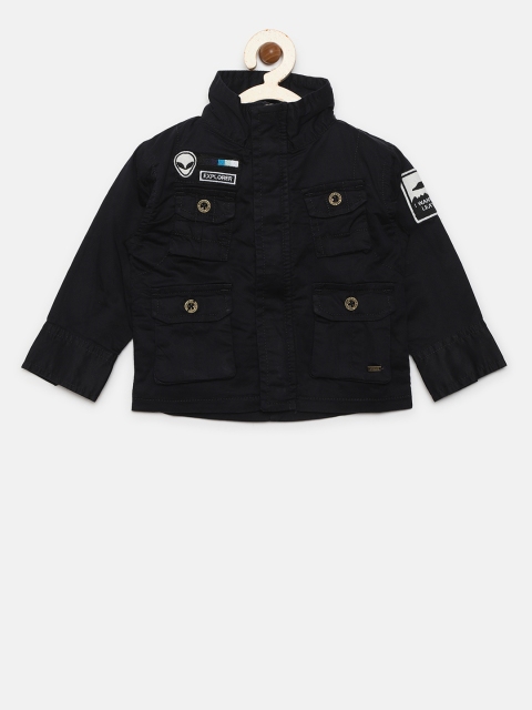 

Gini and Jony Boys Navy Blue Solid Tailored Jacket