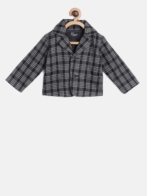 

Gini and Jony Boys Black & Grey Single Breasted Checked Blazer