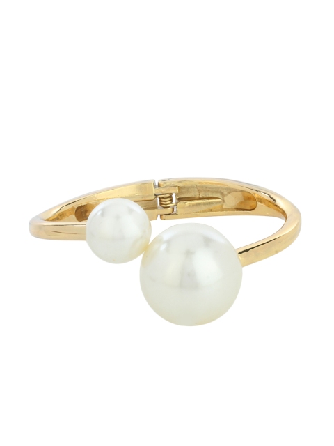 

Kazo White & Gold-Plated Bangle-Style Bracelet