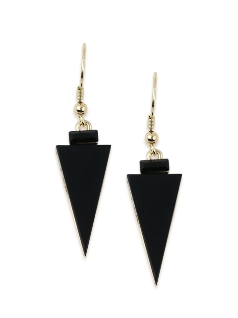 

Kazo Black Triangular Drop Earrings