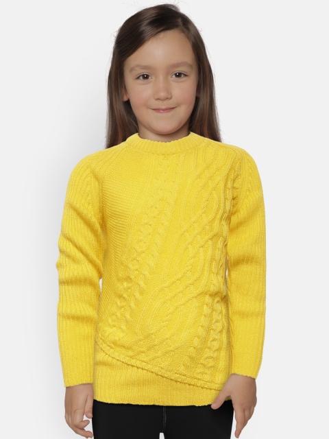 

Gini and Jony Girls Yellow Cable Knit Sweater