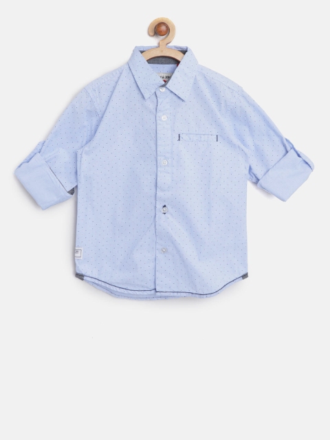 

Gini and Jony Boys Blue Regular Fit Printed Casual Shirt
