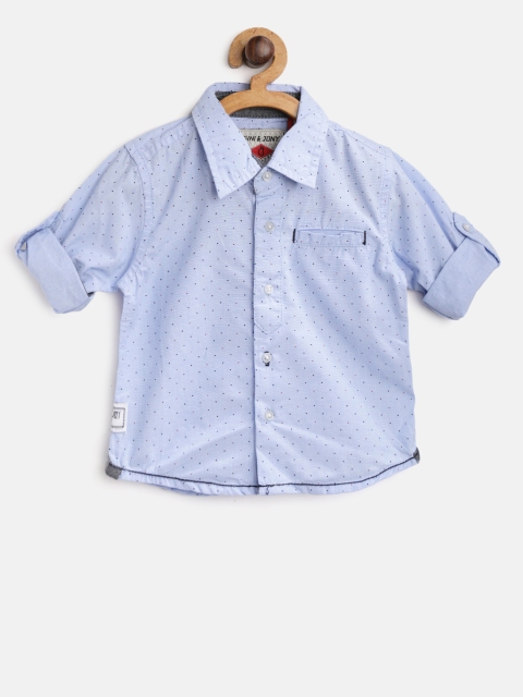 

Gini and Jony Boys Blue Regular Fit Printed Casual Shirt