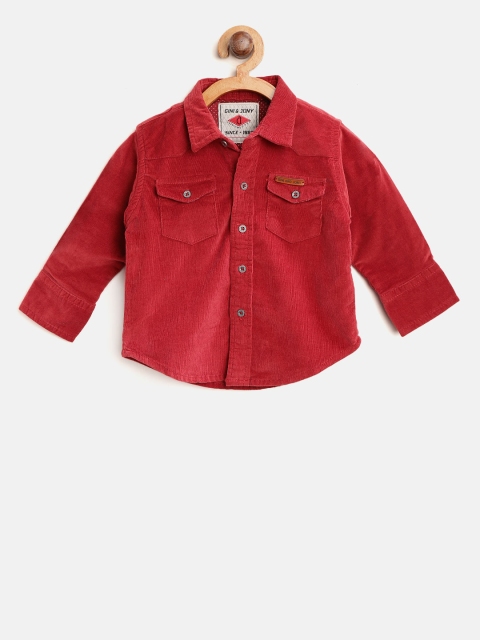 

Gini and Jony Boys Red Regular Fit Solid Casual Shirt