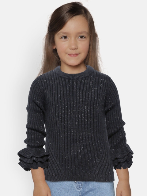 

Gini and Jony Girls Black Ribbed Pullover