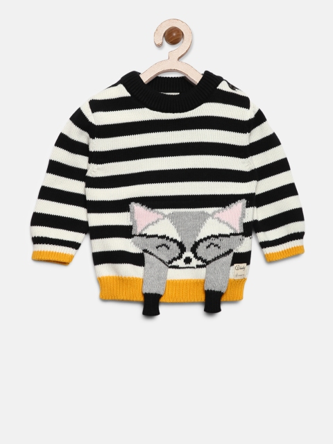 

Gini and Jony Boys Black & White Striped Pullover