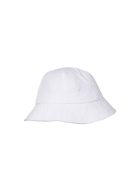 

FabSeasons Women White Foldable Bucket Hat