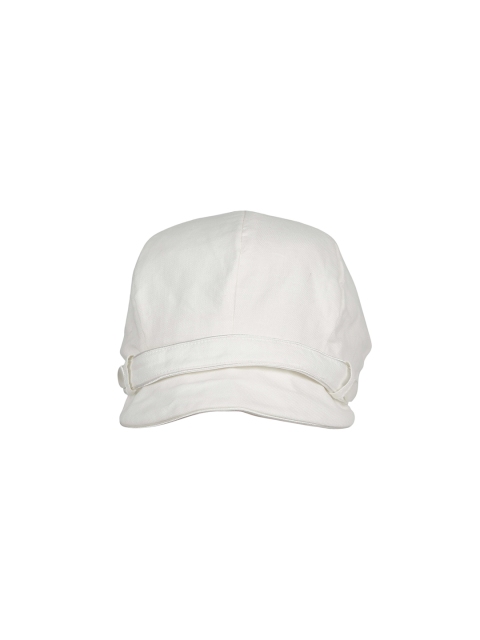 

FabSeasons Women White Solid Ascot Cap
