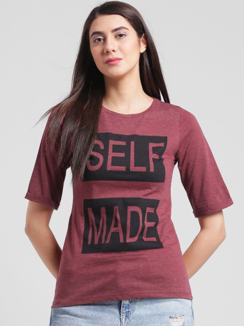 

Rigo Women Maroon Printed T-Shirt
