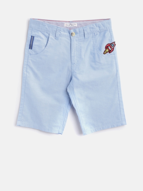 

Palm Tree Boys Blue Solid Regular Fit Regular Shorts