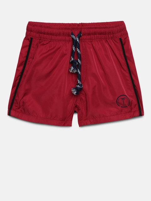 

Palm Tree Boys Red Solid Regular Fit Shorts