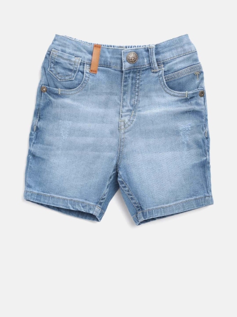 

Palm Tree Boys Blue Washed Regular Fit Denim Shorts