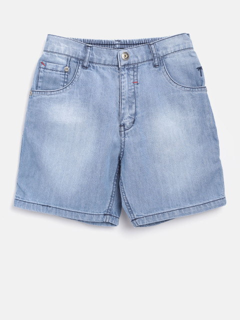 

Palm Tree Boys Blue Washed Regular Fit Denim Shorts