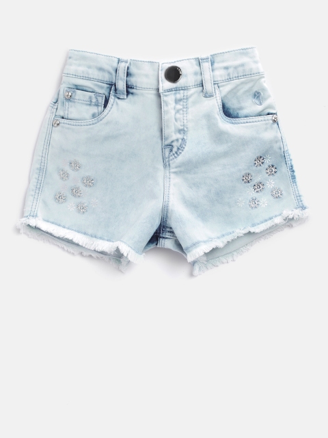 

Gini and Jony Girls Blue Washed Regular Fit Denim Shorts