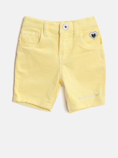

Palm Tree Girls Yellow Solid Regular Fit Capris