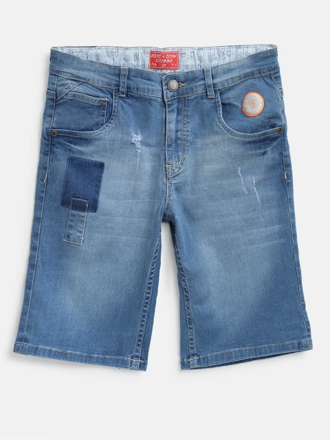

Gini and Jony Boys Blue Washed Regular Fit Denim Shorts