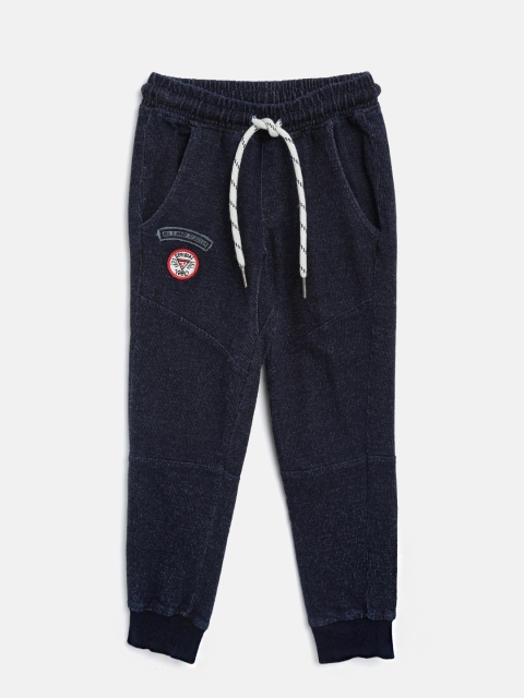 

Gini and Jony Boys Navy Blue Solid Joggers