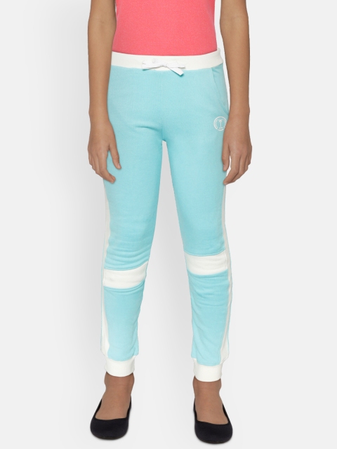 

Palm Tree Girls Blue & White Colourblocked Joggers
