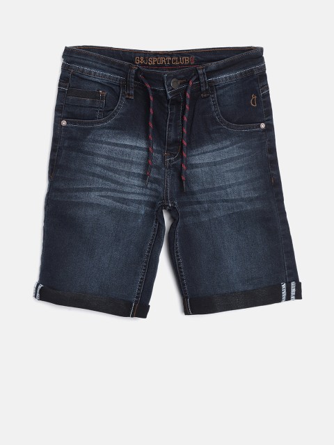 

Gini and Jony Boys Navy Washed Preppy Fit Denim Shorts, Navy blue