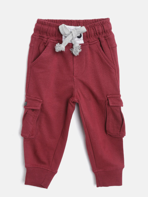 

Palm Tree Boys Maroon Solid Joggers
