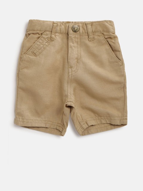 

Gini and Jony Boys Beige Solid Regular Shorts