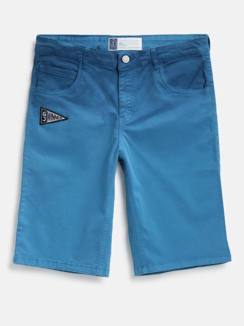 

Gini and Jony Boys Blue Dyed Effect Regular Fit Shorts