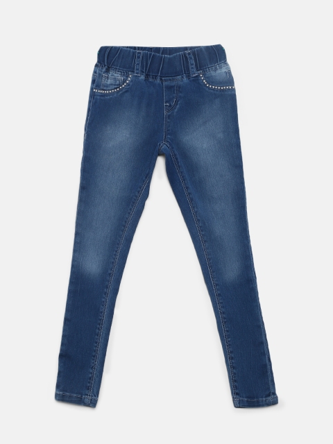 

Palm Tree Girls Blue Washed Jeggings