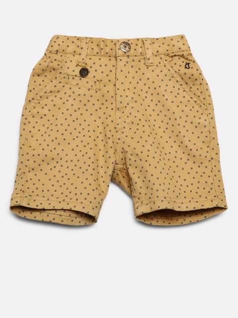 

Gini and Jony Boys Beige & Black Printed Regular Fit Regular Shorts