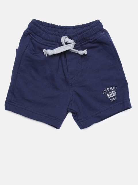 

Gini and Jony Boys Navy Blue Solid Regular Fit Regular Shorts