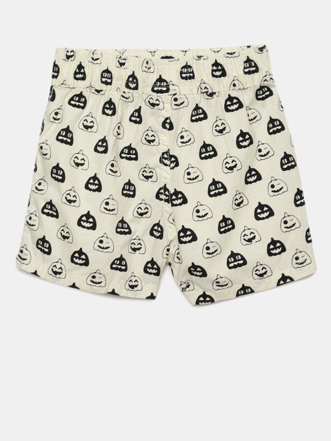 

Gini and Jony Boys Black & White Printed Regular Fit Regular Shorts