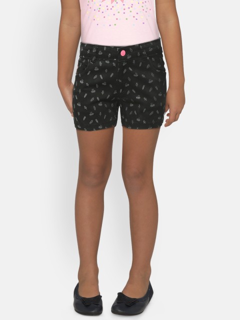 

Palm Tree Girls Black & Grey Printed Regular Fit Shorts