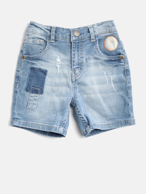 

Gini and Jony Boys Blue Solid Regular Fit Denim Shorts