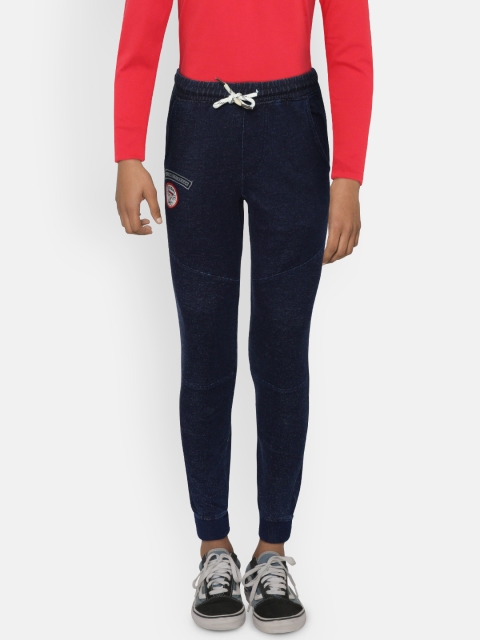 

Gini and Jony Boys Navy Blue Solid Joggers