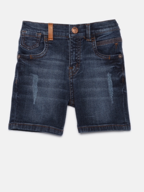 

Palm Tree Boys Navy Blue Denim Shorts