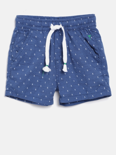 

Palm Tree Boys Blue Printed Regular Fit Shorts