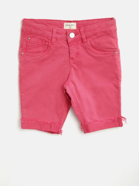 

Gini and Jony Girls Pink Solid Regular Fit Capris