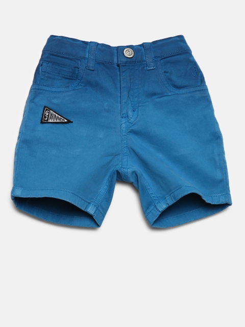 

Gini and Jony Boys Teal Blue Solid Regular Shorts