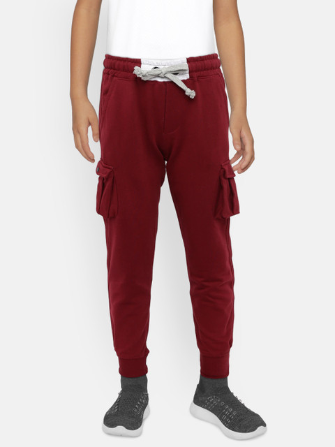 

Palm Boys Maroon Solid Joggers