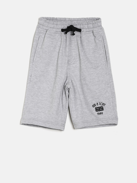 

Gini and Jony Boys Grey Solid Regular Shorts