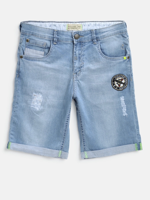 

Gini and Jony Boys Blue Washed Regular Fit Denim Shorts