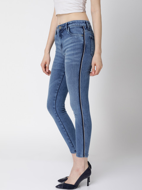 

Tokyo Talkies Women Blue Super Skinny Fit Mid-Rise Clean Look Stretchable Jeans