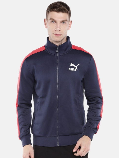 

Puma Men Navy Blue Classics T7 Track Jacket
