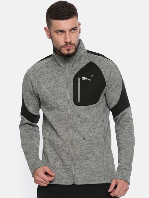 

Puma Men Grey Melange Solid Dry-Cell Evostripe Sports Jacket