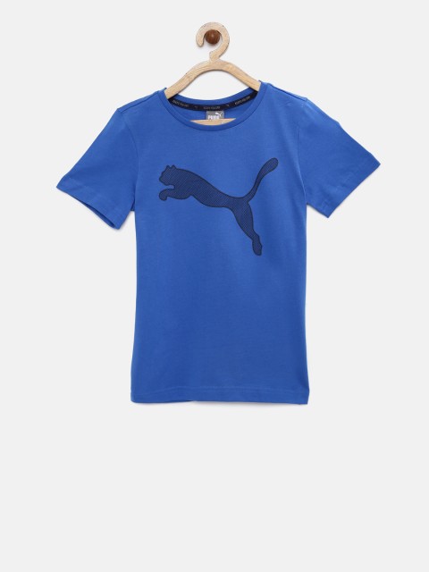 

Puma Boys Blue Printed Round Neck T-shirt