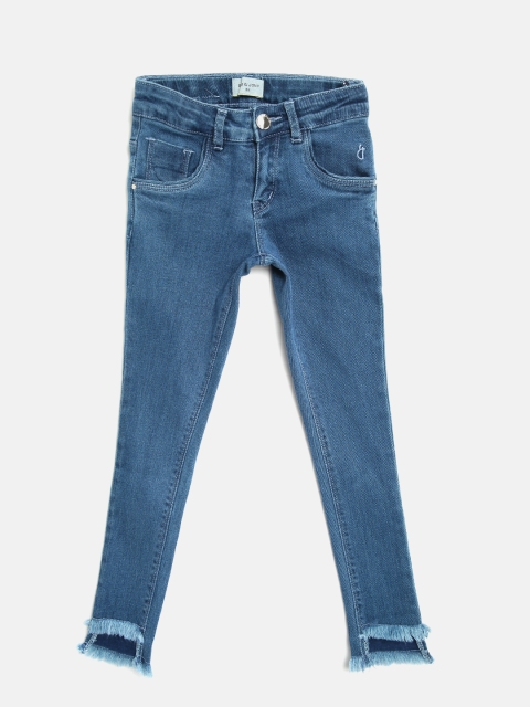 

Gini and Jony Girls Blue Slim Fit Mid-Rise Clean Look Stretchable Jeans