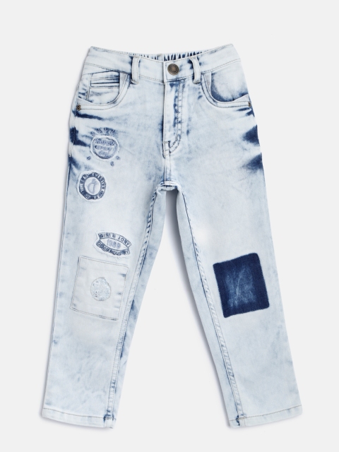 

Gini and Jony Boys Blue Regular Fit Mid-Rise Low Distress Stretchable Jeans