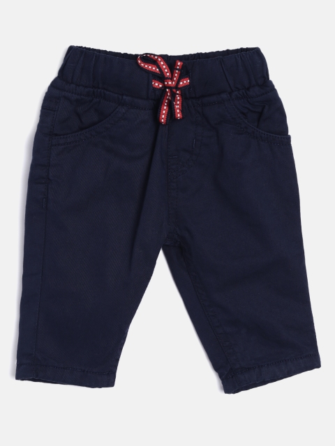 

Gini and Jony Boys Navy Blue Solid Regular Trousers