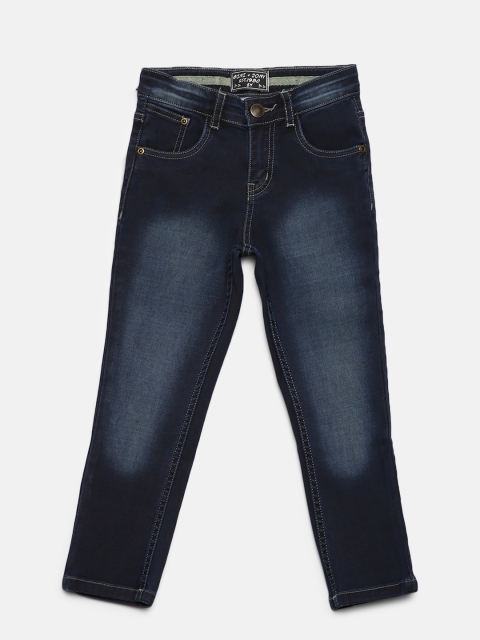 

Gini and Jony Boys Navy Blue Slim Fit Mid-Rise Clean Look Stretchable Jeans