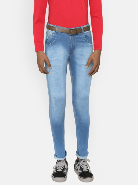 

Gini and Jony Boys Blue Regular Fit Mid-Rise Low Distress Stretchable Jeans