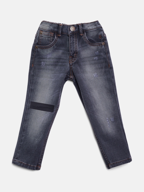 

Gini and Jony Boys Blue Regular Fit Mid-Rise Mildly Distressed Jeans